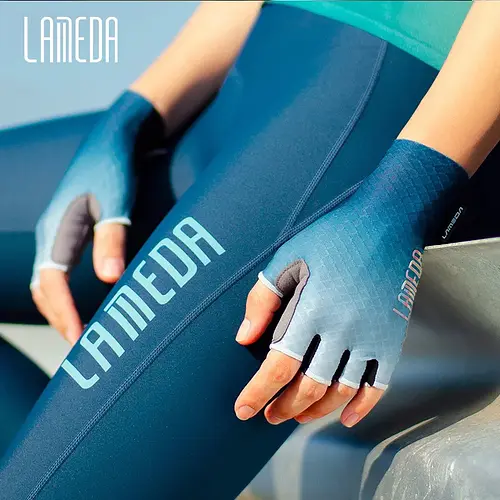 LAMEDA Professional Bicycle Gloves For Men Summer Half-Finger Road Bike MTB Cycling Gloves Man Shock-absorbing Bike Accessories