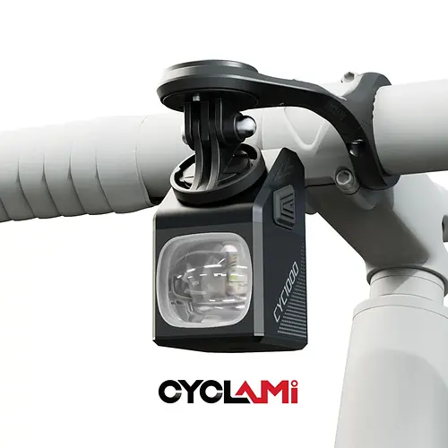 CYCLAMI CYC 1000 Lumens GoPro Hanging Bike Head Light Ultra Bright Wireless Remote Front Lamp MTB Road Cycle Black Pro Headlight