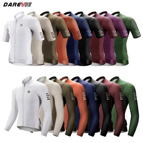DAREVIE Cycling Jersey Small Size SPF 50+ Training Level Men Women Long Sleeves Cycling Jersey Breathable Man Cycling Maillott