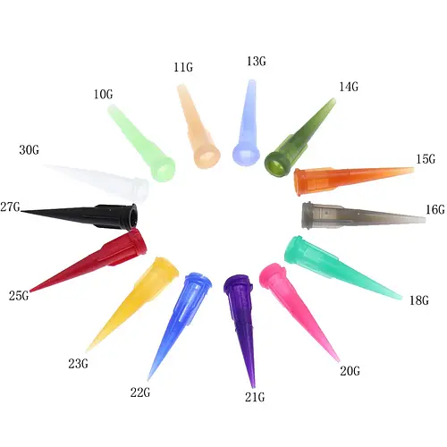 50pcs/Bag Luer Lock TT Tapered Tips Precision Liquid Syringe Dispenser Needles Tips 10/11/13/14/15/16/18/20/21/22/23/25/27/30G