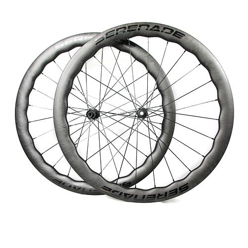 Serenade 50mm Wave Whape Carbon Racing Bike Wheelset Ratchet hub