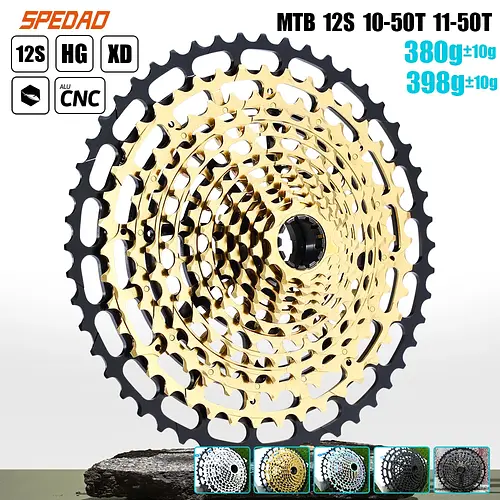 Spedao MTB 12 Speed Cassette 10-50T 11-50T Moutain BikeCassette SuperLight Full CNC XD HG 12 Speed Flywheels MTB Bike Parts