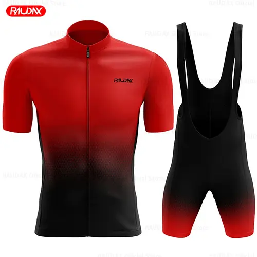 2024 Raudax Sports Team Training Cycling Clothing Breathable Men Short Sleeve Mallot Ciclismo Hombre Verano Cycling Jersey Sets  