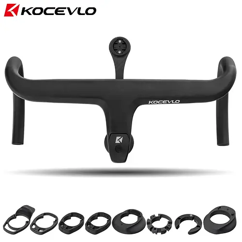KOCEVLO X01 Road Bike Full Carbon Fiber Stem Integrated Bicycle Handlebar For 28.6mm With Spacers Cycling Parts Accessories