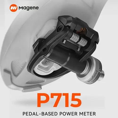 Magene P715 Pedal-Based Cycling Power Meter Dual-sided Bike Pedals ±1% Power Accuracy Bluetooth ANT+ Optimized for KEO&SPD-SL
