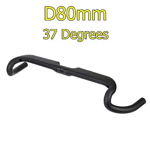 37 Degrees Drop 80mm Fully Hidden Wiring Matte Road Bicycle Handlebar Carbon Gravel Ultralight Big Flare Bar 340/380/420mm