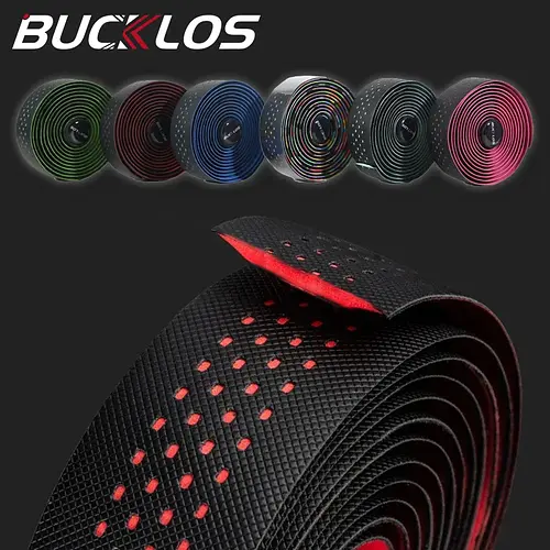 BUCKLOS Road Bike Handlebar Tape Soft PU EVA Gravel Bicycle Bar Tape Anti-Slip Shock Absorption Breath Grip Tape Cycling Parts