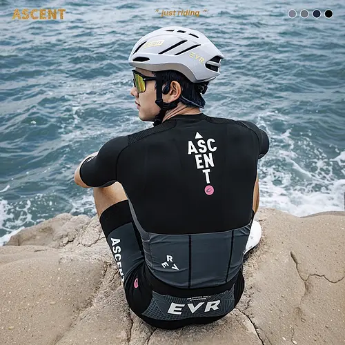 EVR Boundary-Breaking Series Herren-Radtrikot, Sommer, Rennrad, kurzÃ¤rmelig, getÃ¤feltes Oberteil, schnell trocknende, atmungsaktive FahrradausrÃ¼stung 