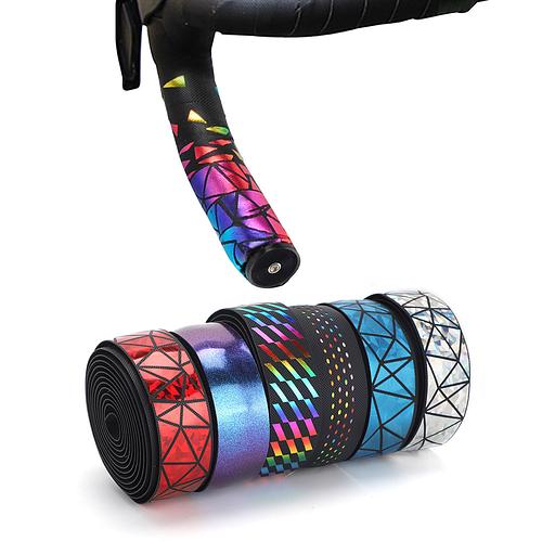 Liteskin Bike Handlebar Grips Tape Gradient Color PU EVA 2150MM Anti skid Breathable Durable Comfortable Belt With End Plugs Handlebar Tape   
