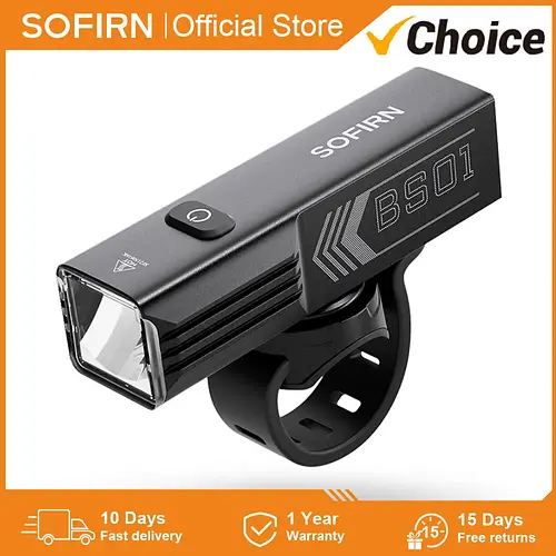 Sofirn BS01 Bicycle Light IP65 Waterproof 2000LM Bike 5000mAh Battery Flashlight USB Charging Brightness Adjustment MTB Light