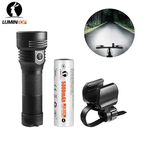 Lumintop B01 Flashlight Type-C rechargeable Flashlight 21700 with Holder Anti Glare Design City Walk 850Lumens 210M Distance