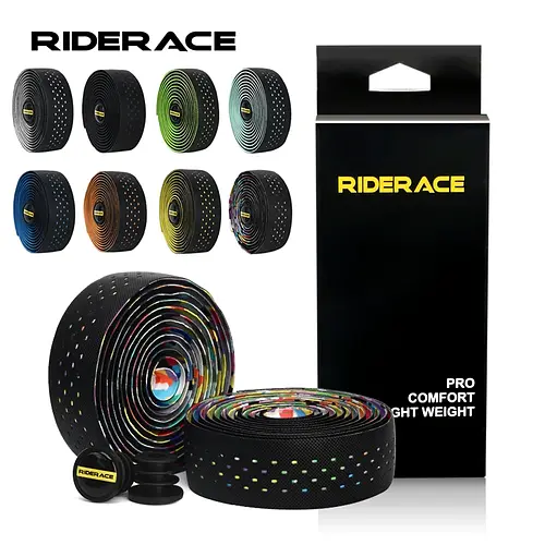 RIDERACE Bicycle Handlebar Tapes Road Bike Handle Bar Straps Anti-slip PU EVA Breathable For Cycling Soft Anti-Vibration Tape