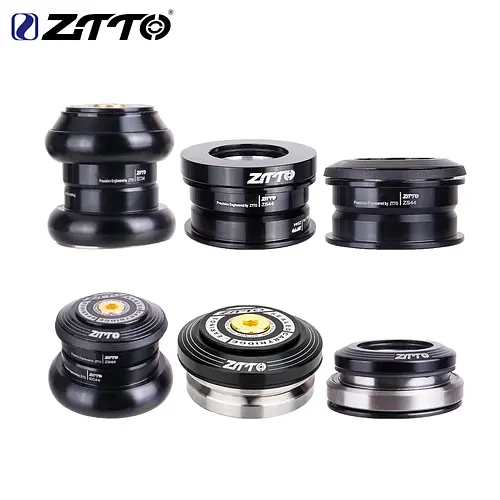 ZTTO MTB Road Bike Internal Threadless Headset SEMI-INTEGRATED CNC Headset 1 1/8"-1 1/2" Sealed Bearing Straight Tapered Fork