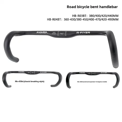 Road Bike Handlebar 31.8mm Ultralight Aluminum Alloy Gravel Handlebar Flared Bent Handlebar 380/400/420/440mm Bike Accessories