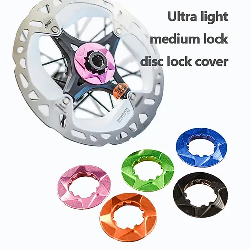 Bicycle Middle Lock Disc Lock Cover Road bike MTB 12mm Bucket Axle Middle Lock Disc lock cover 7075 Aluminum Lightweight Design