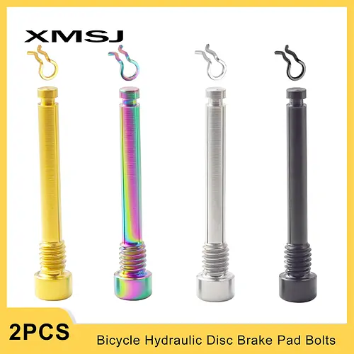 XMSJ Bicycle Hydraulic Disc Brake Pad Bolts Titanium Fixing Pin Inserts Caliper Screws Retainer Pin Circlip Bike Accessories