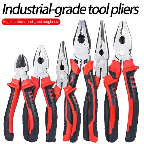 3-Piece Set of Wire Pliers, Diagonal Nose Pliers, Needle Nose Pliers, Industrial Grade Preferred Pliers, Durable Chromium Vanadium Steel, Suitable for Wire Cutting, Screwdriver, Etc