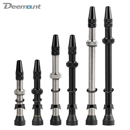 Deemount 40/60/80mm Presta Nipples Bicycle Tubeless Rim F/V Valves Brass Core Brass Stem Round Base
