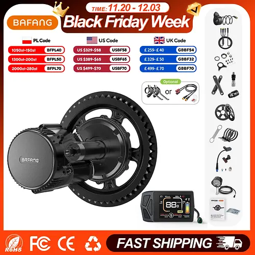 Bafang 750W 48V Kit Mid Drive Motor BBS02 BBS02B Electric Bicycle eBike Conversion Kit Powerful Central e-Bike Engine 68mm 100mm