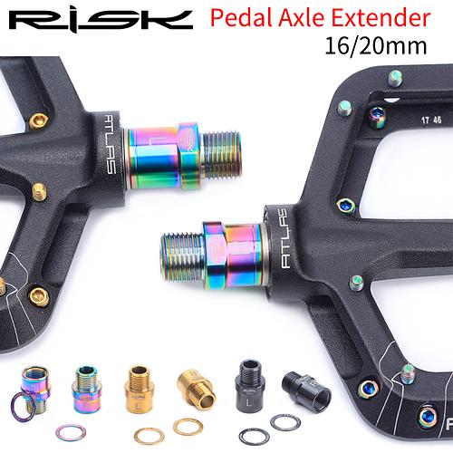 Ti Alloy Bicycle Pedal Extension Bolts Spacers - Titanium Alloy Bike Pedal Axle 