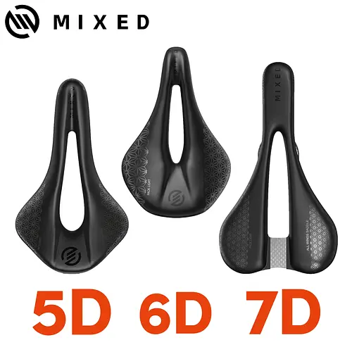 MIXED Lightweight 5D 6D 7D Full Carbon Fiber Bicycle Saddle Set Bike Accessories - Road / Mountain Bike