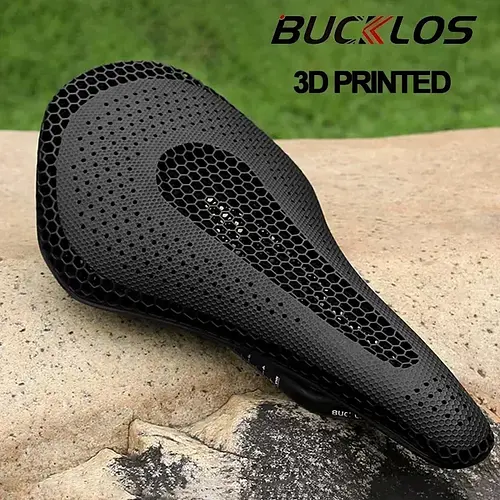 BUCKLOS 3D Printed Saddle 143MM 155mm Carbon Fiber Hollow Comfortable Breathable MTB Gravel Road Bicycle Cycling Seating Parts