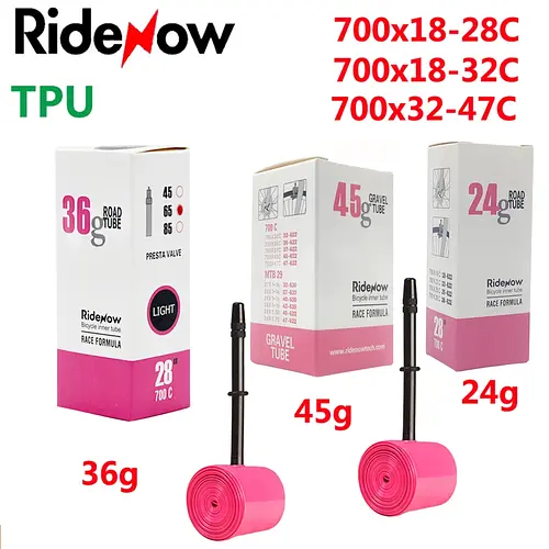 RideNow TPU Bike Inner Tube 700x18 23 25 28 32 35 37 40 47C