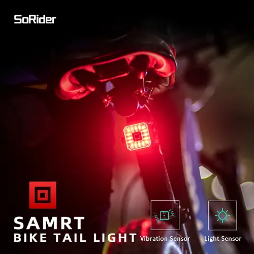 Super II CubeLite Bicycle Taillight Intelligent Sensor Brake Lights USB  Road Bike MTB CubeLite2 Rear Tail Light 