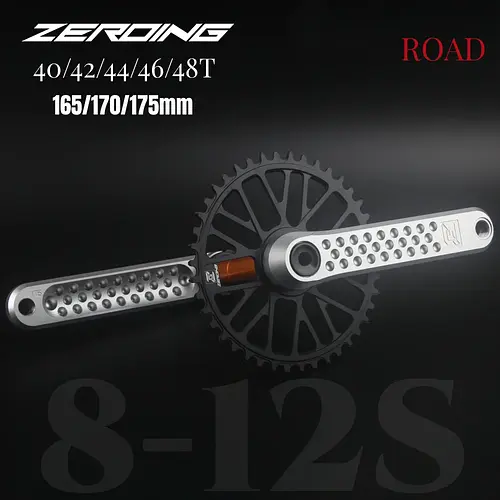 ZEROING Road Folding Bicycle Crankset 10/11/12speed Single Chainring 40/42/44/46/48T With Bracket Bottom BSA For Gravel Bike