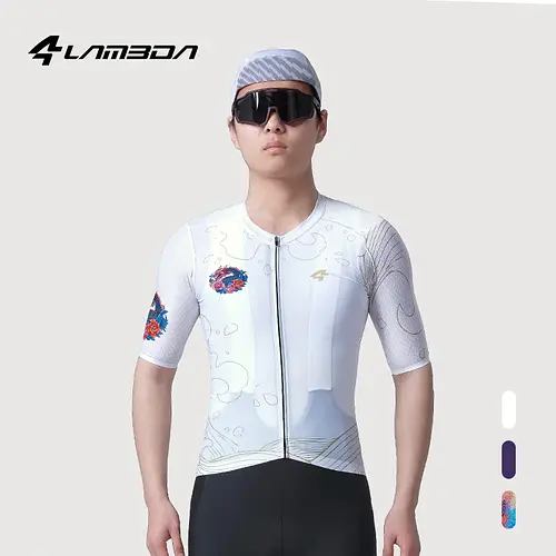 LAMEDA Men's Short Sleeve Cycling Jersey Quick Dry Summer Bicycle Clothing For Mountain Road Cycling Lightweight Sport Top