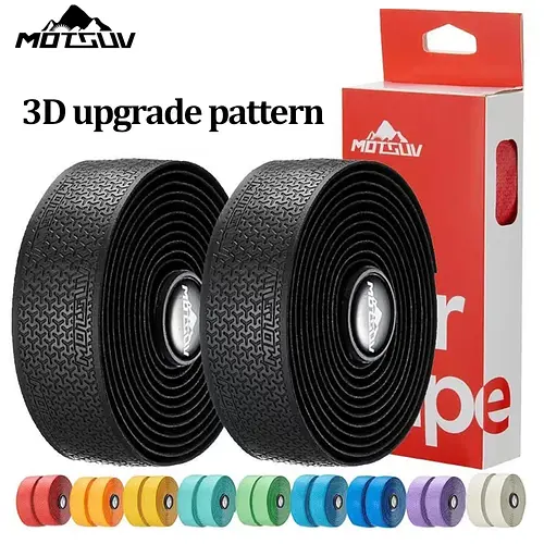 1Pair Road Bike Handlebar Tape Anti Slip Silica Gel Handlebar Tape Shock Absorption Cycling Bar Tape Bicycle Accessories