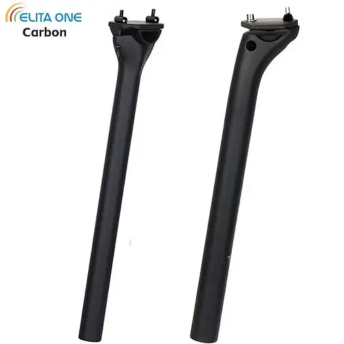 ELITAONE MTB Carbon Seat Post Offset 20mm 25.4 27.2 30.9 31.6mm Mountain/Road Bike Seatpost 350-450mm Light 150g