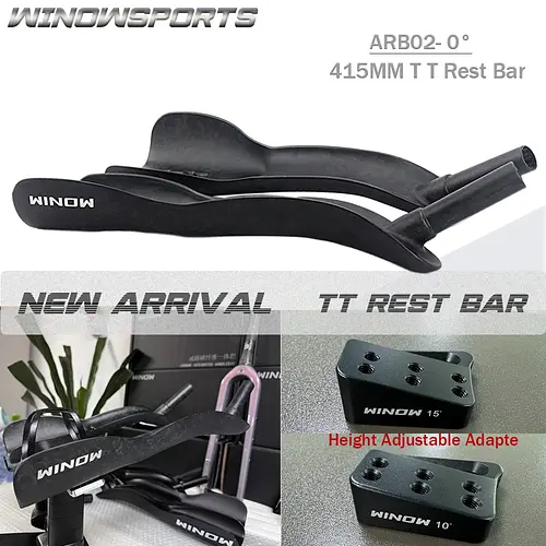 Winowsports NEW Carbon Fiber Bicycle Rest TT Handlebar Clip on Aero Bars Handlebar Extension Triathlon Time Trial Cycling Parts