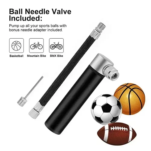 Portable Air Pump Pump Mini High Pressure Hand Pump Bike Pump Tire Air Inflator Valve for Road Bikes Mountain Bikes Basketball