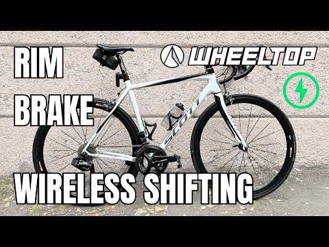 I Upgraded My Old Rim Brake Bike with Wireless Electronic Shifting - WheelTop EDS TX