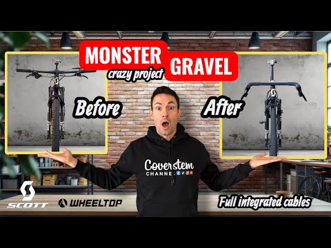 Crazy monster gravel project | Scott Scale before/after integrated cables 